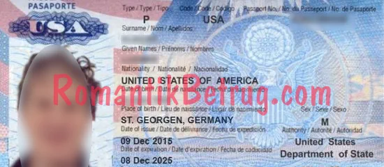 Gestohlener Ausweis der in einem Romantikbetrugsfall benutzt wurde.
