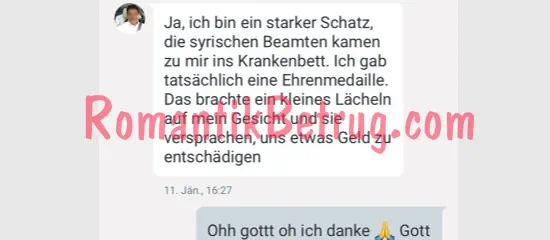Korrespondenz mit einem Liebes-Betrüger.
