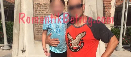 Geklautes Bild eines angeblichen Witwers mit seiner Tochter.